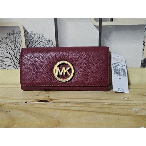 michael kors fulto flap continental wallet plum|Amazon.com: Michael Kors Fulton Large Flap Continental Wallet .